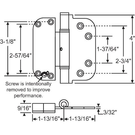 Strybuc Adjustable Set Hinge 56-224PB